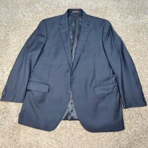Peter Millar Sports Coat Blazer Jacket Mens 44R Blue Two Button 100% Wool